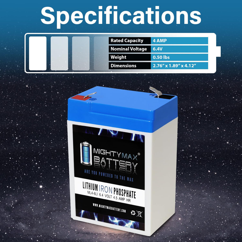 6V 4.5AH Lithium Replacement Battery Z619