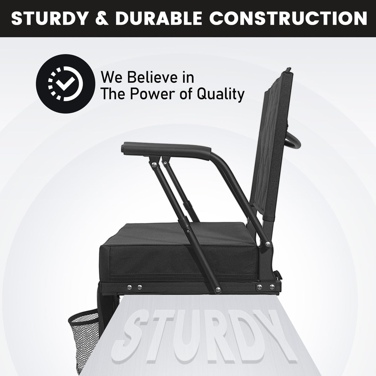 Portable Folding Stadium Seat with Back Support K689685
