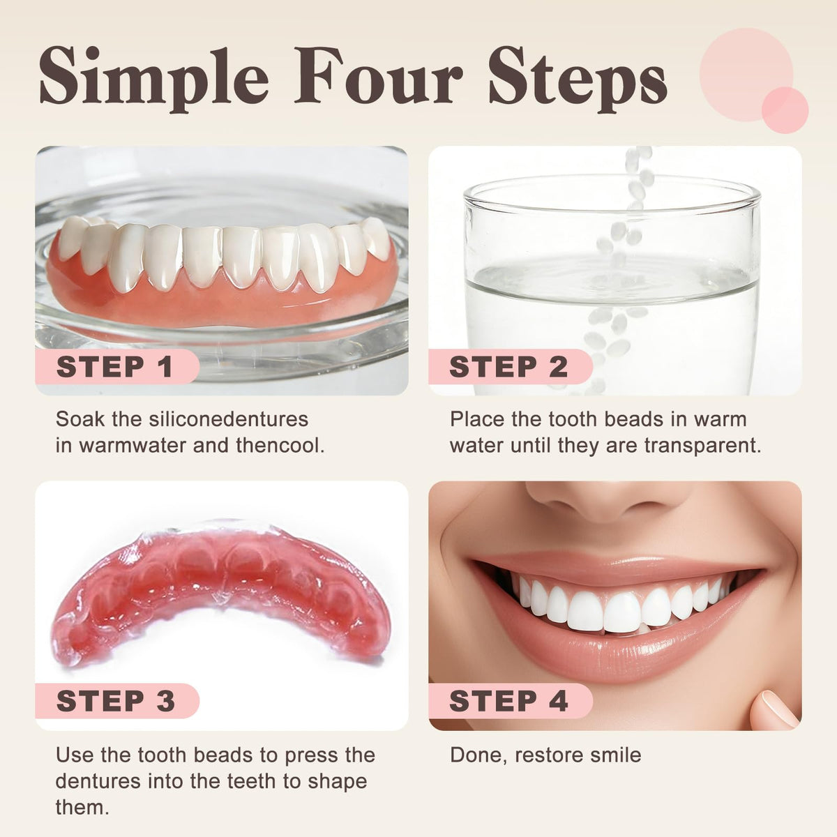 Moldable Silicone False Teeth Veneers Kit Z365