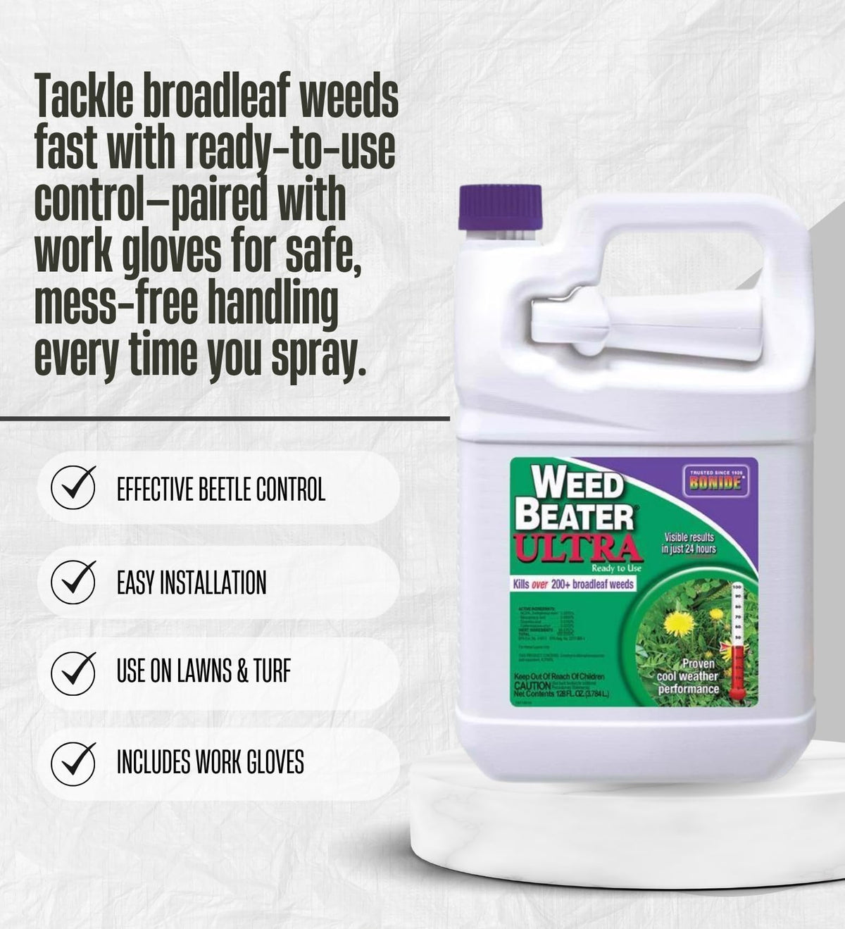Weed Killer RTU Liquid 1 gal with Work Gloves L521
