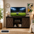 Farmhouse TV Stand 57 Inch Walnut I3349
