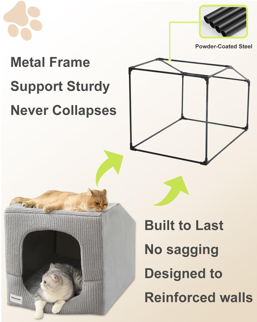 Small Dog House with Dog Cave Bed Z16328