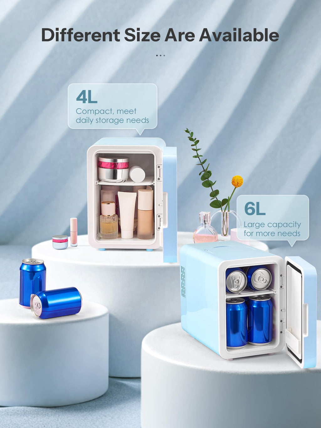 Mini Beauty Fridge with LED Mirror Y67860