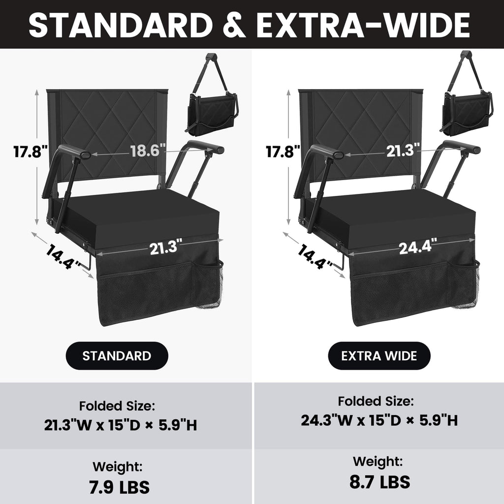 Portable Folding Stadium Seat with Back Support K689685