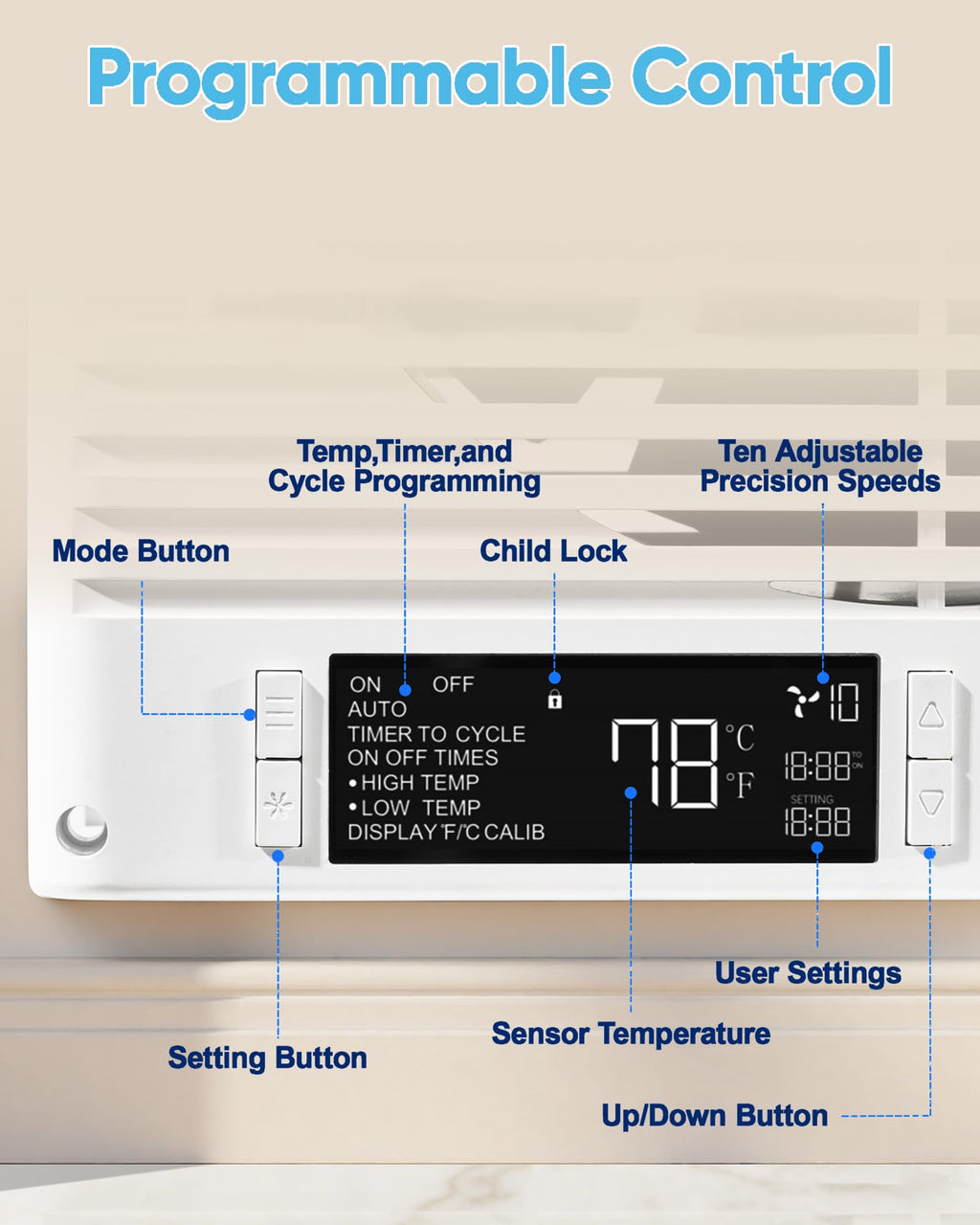 8" Room to Room Fan with Remote K4339