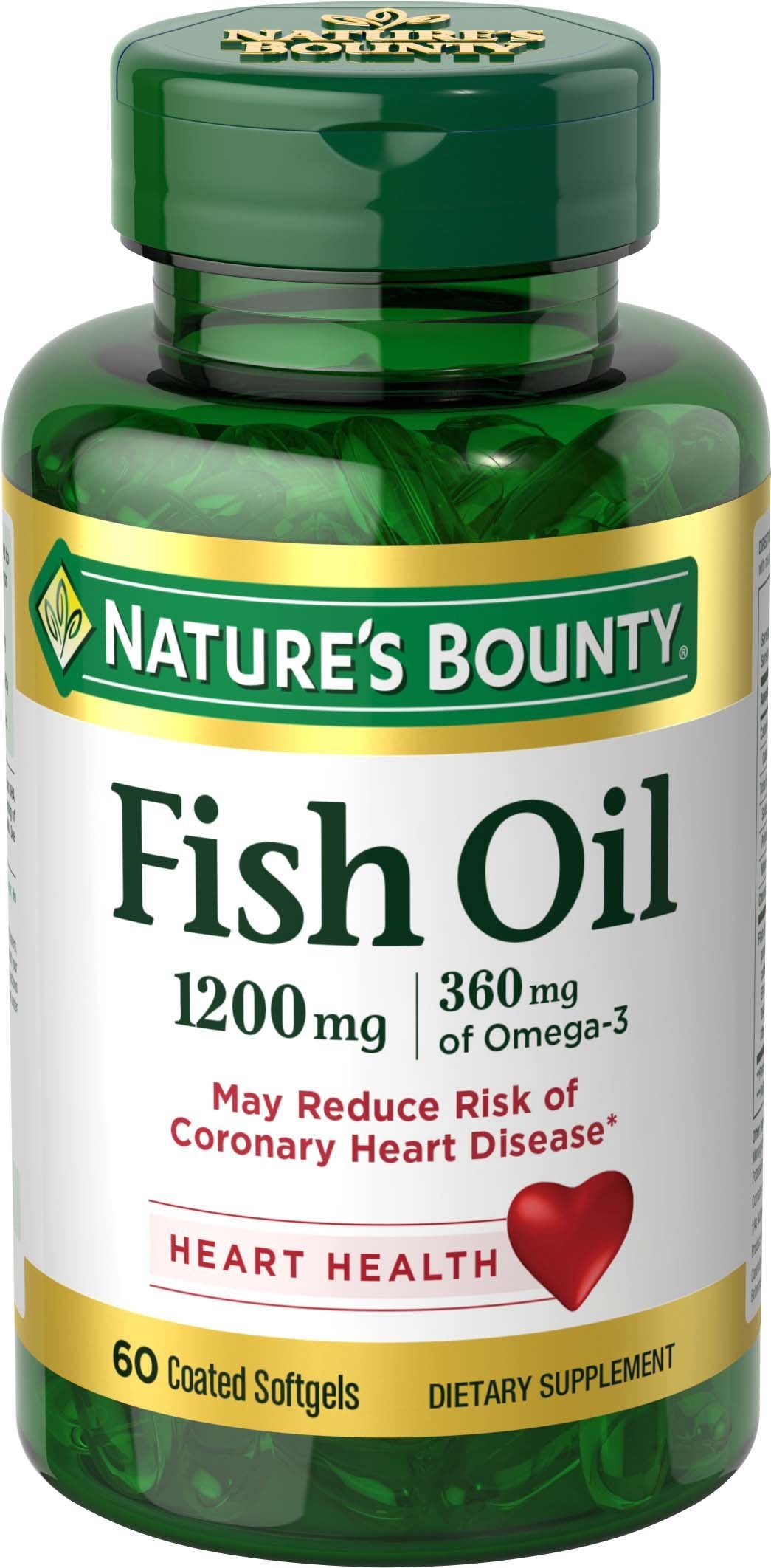 Fish Oil Omega 3 Supplements 1200mg 60 Softgels W49634