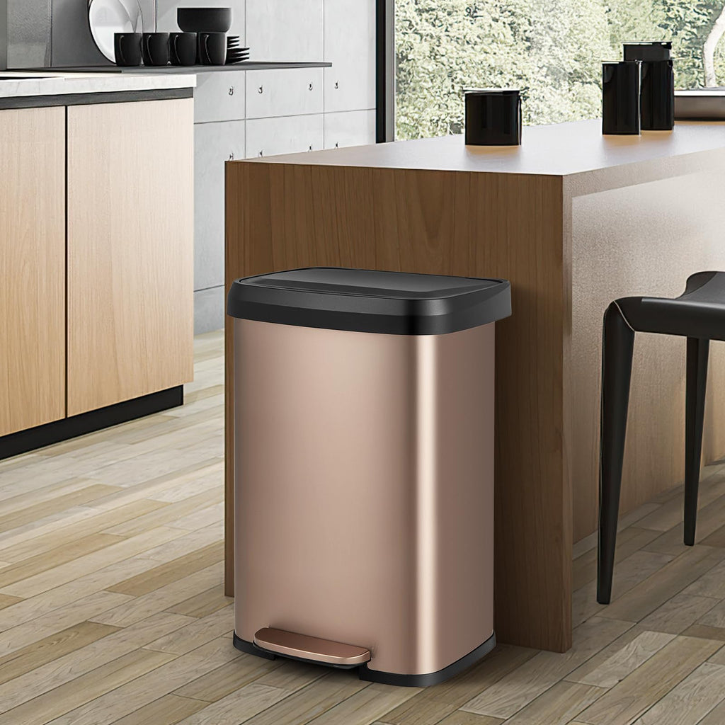 50L Stainless Steel Recycling Pedal Bin P504816