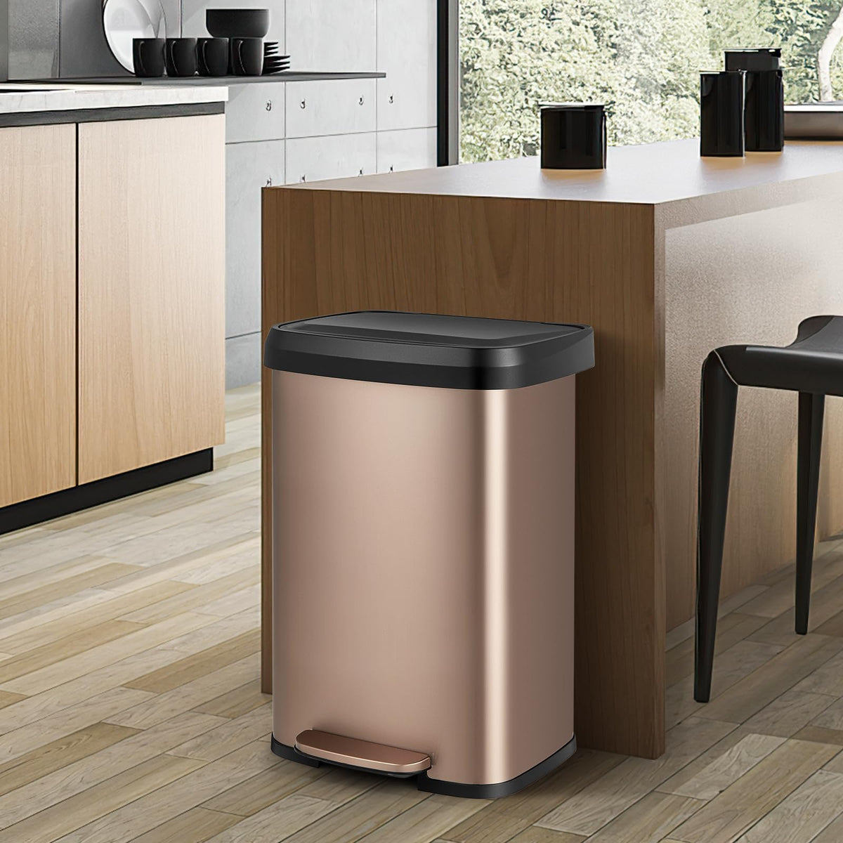50L Stainless Steel Recycling Pedal Bin P504816