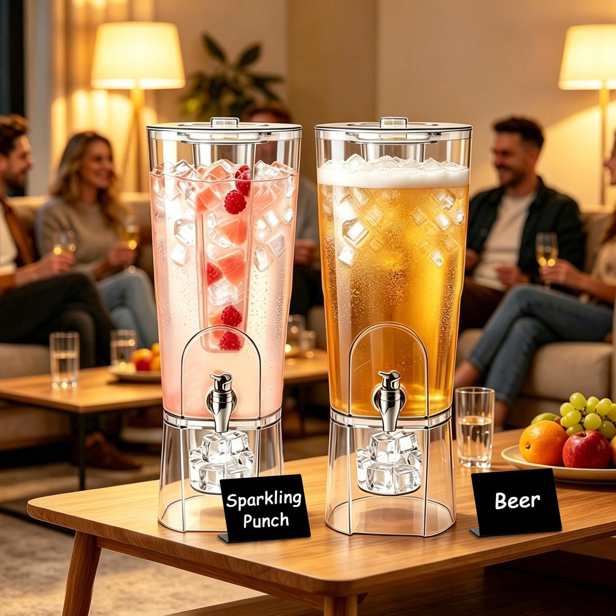 2 Gallon Drink Dispenser with Stand and Fruit Infuser W75809