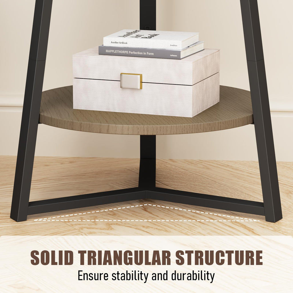 Round 2 Tier End Table with Storage Shelf J6864