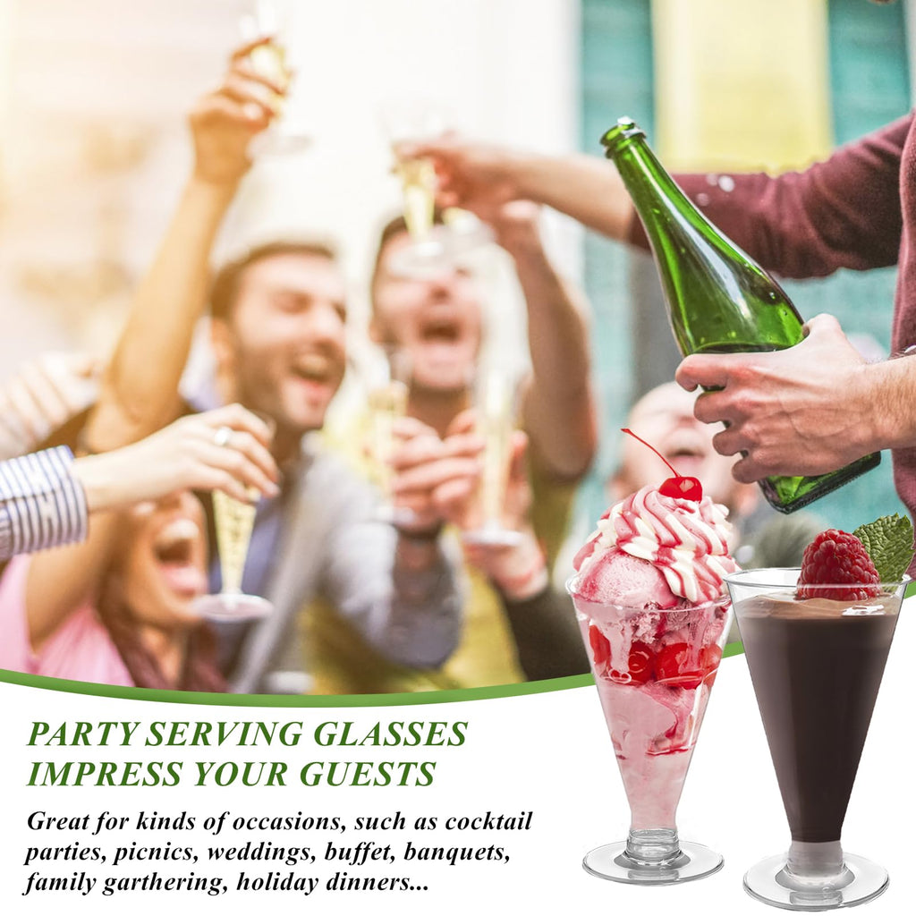 40 Pack 6 oz Disposable Plastic Martini Glasses H365859