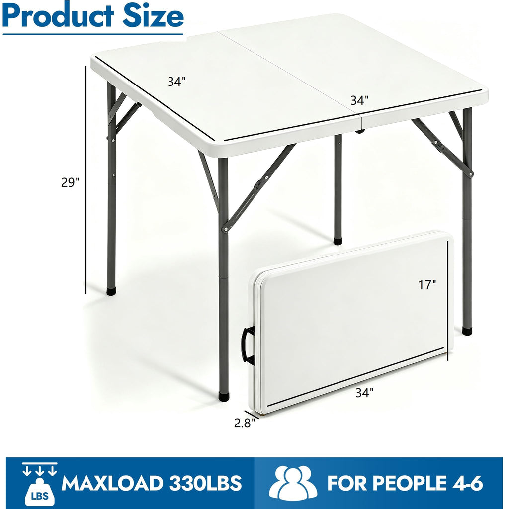 34Inch Square Folding Card Table X9028
