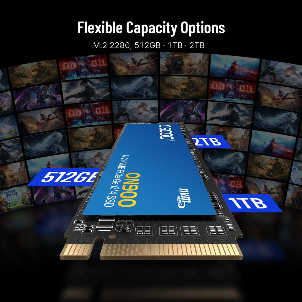 1TB PCIe Gen3.0x4 NVMe M.2 2280 SSD S61823
