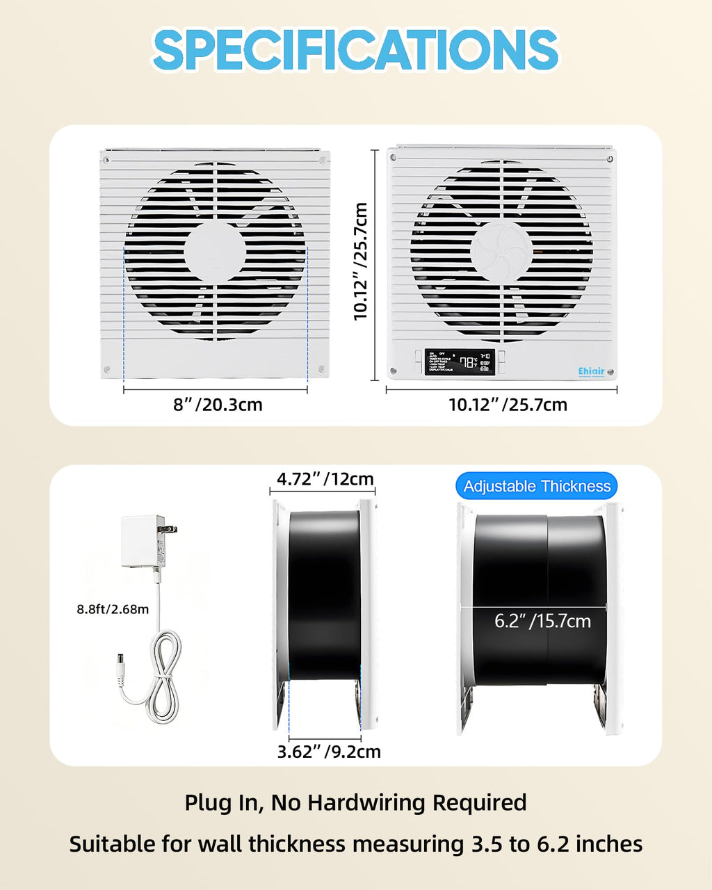 8" Room to Room Fan with Remote K4339