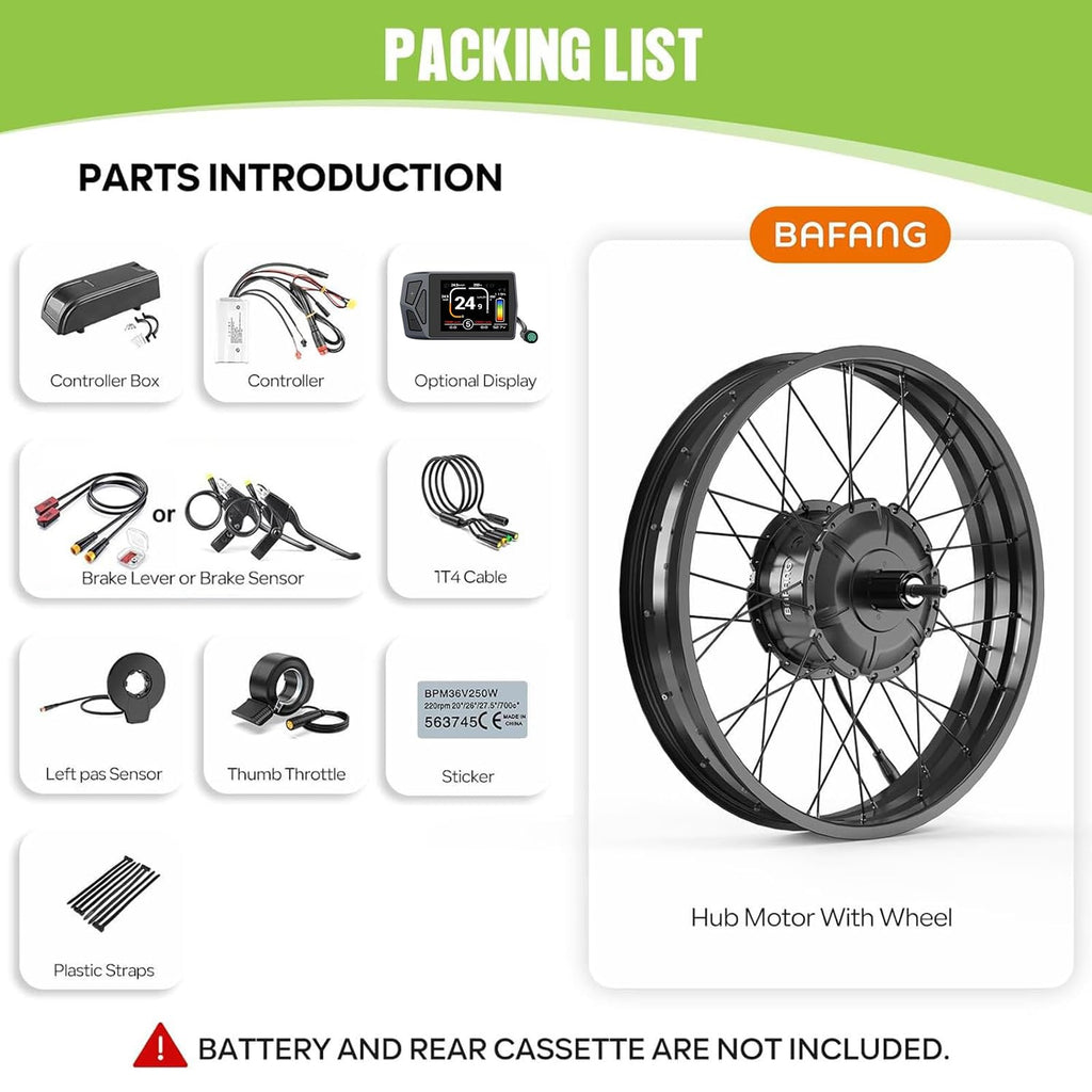 20" 26" 1000W Fat Tire Ebike Conversion Kit T87535