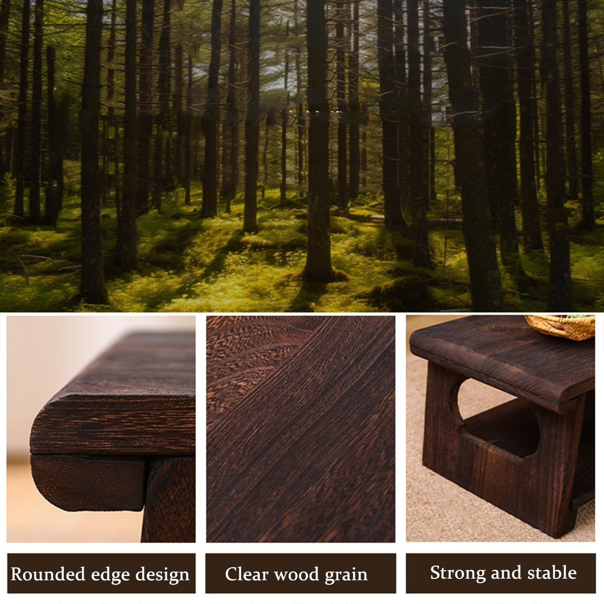 Foldable Japanese Low Floor Table 60x30x22cm Y4807