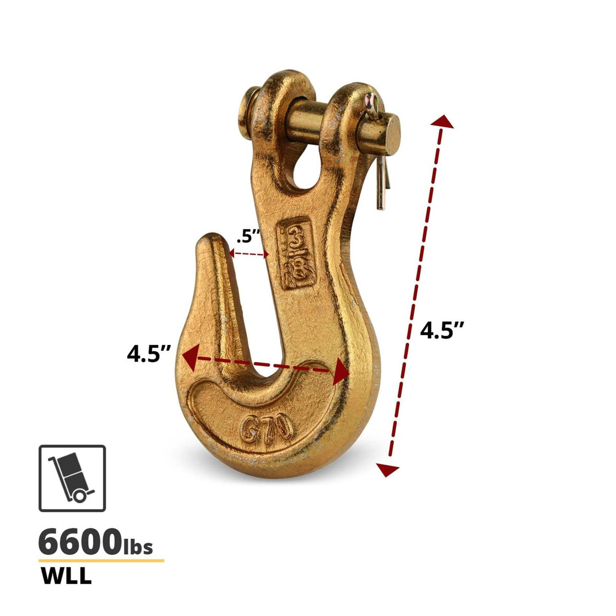 3/8 Clevis Hook G70 4 Pack J848434