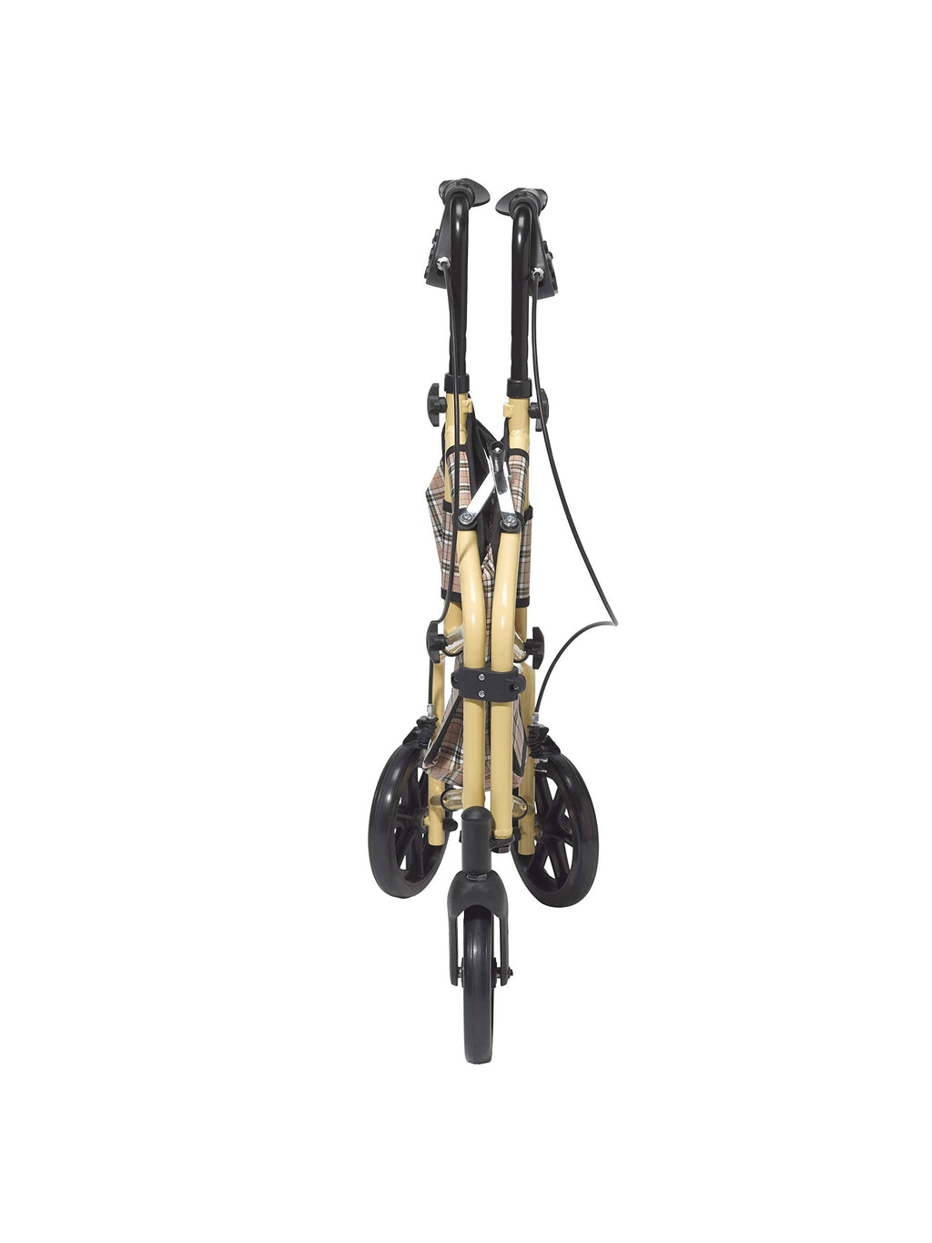 Tan Plaid Rollator Walker with Wheels J89827