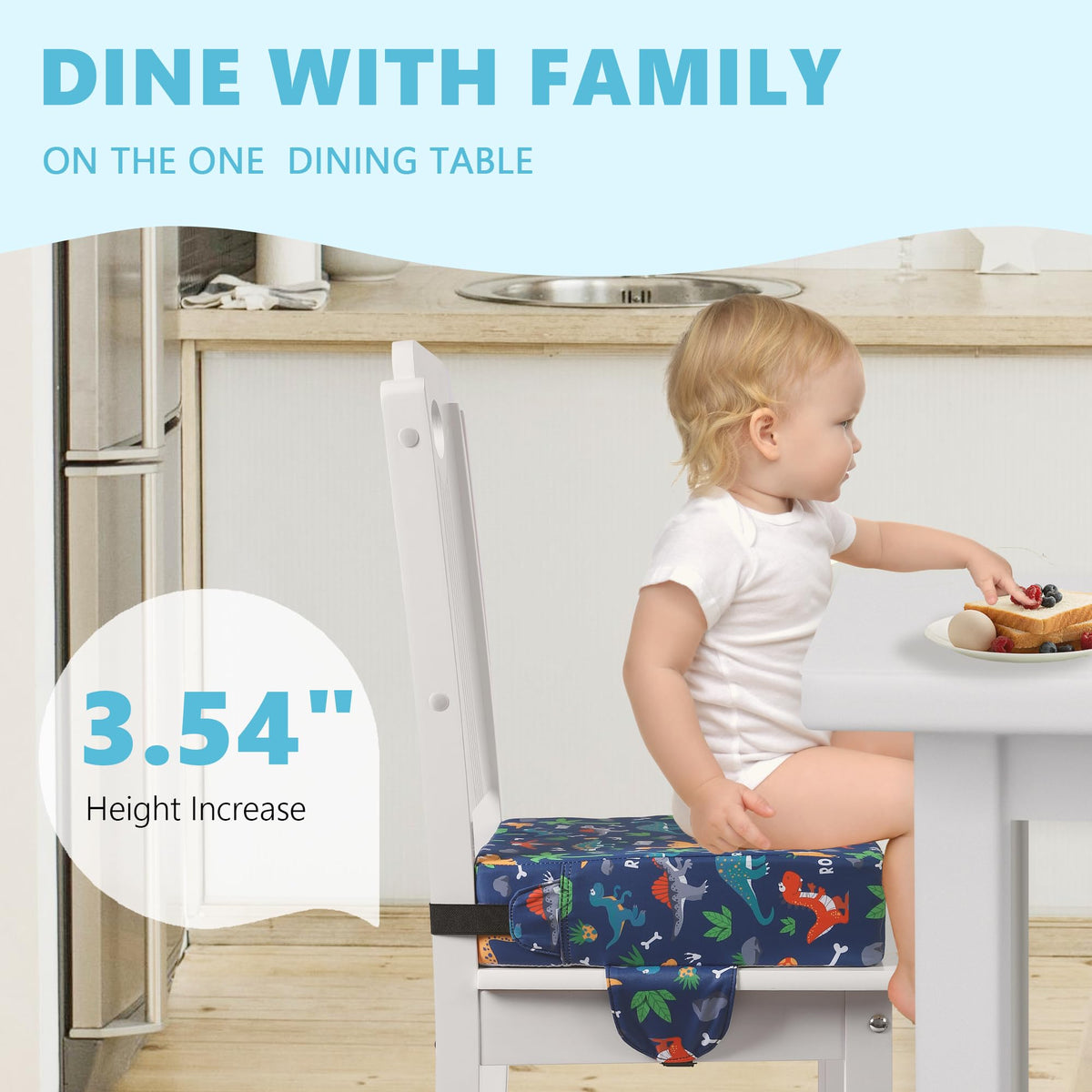 Toddler Booster Seat with Adjustable Straps J24307