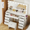 46" Vanity with Lighted Mirror and 11 Drawers R983379