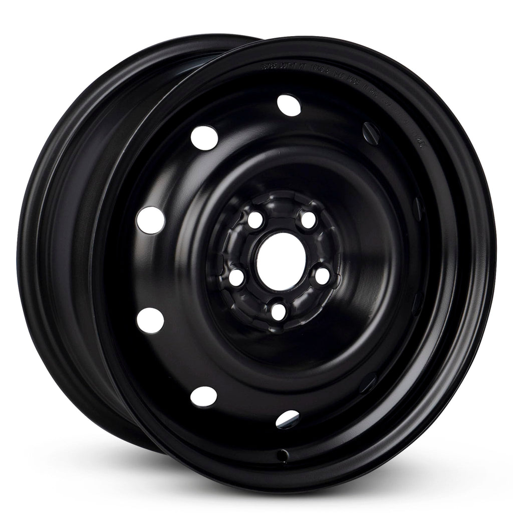 16x6.5 in Steel Wheel Rim 5 Lug 100mm 55mm Offset 56.1mm CB Powder-Coated Black S85344