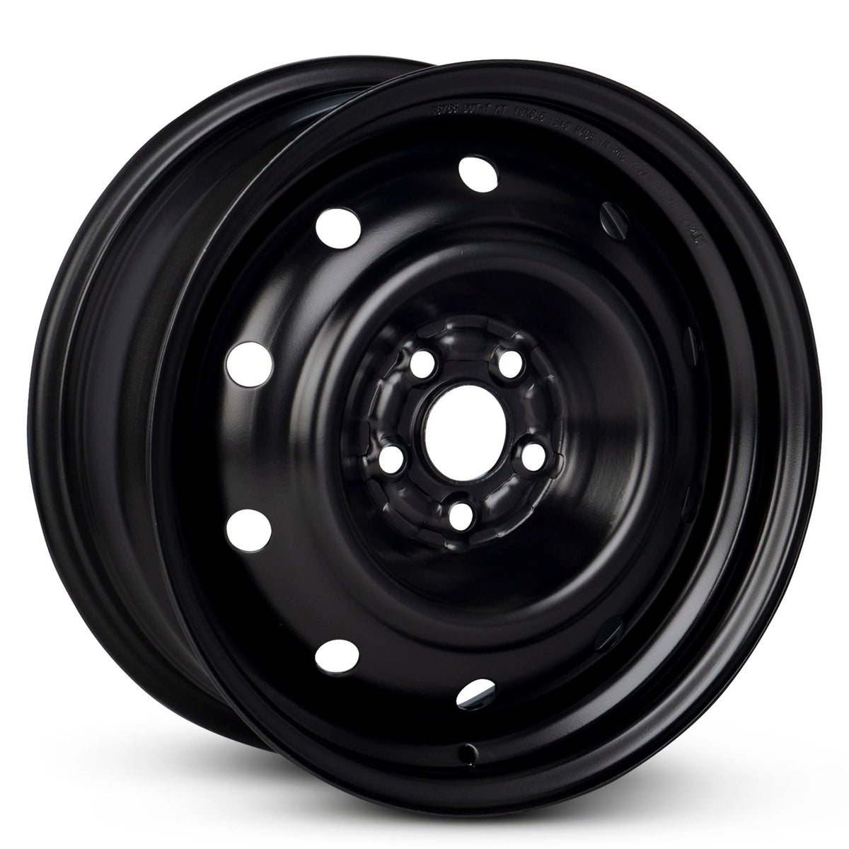 16x6.5 in Steel Wheel Rim 5 Lug 100mm 55mm Offset 56.1mm CB Powder-Coated Black S85344