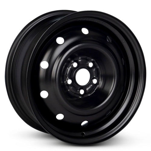 16x6.5 in Steel Wheel Rim 5 Lug 100mm 55mm Offset 56.1mm CB Powder-Coated Black S85344