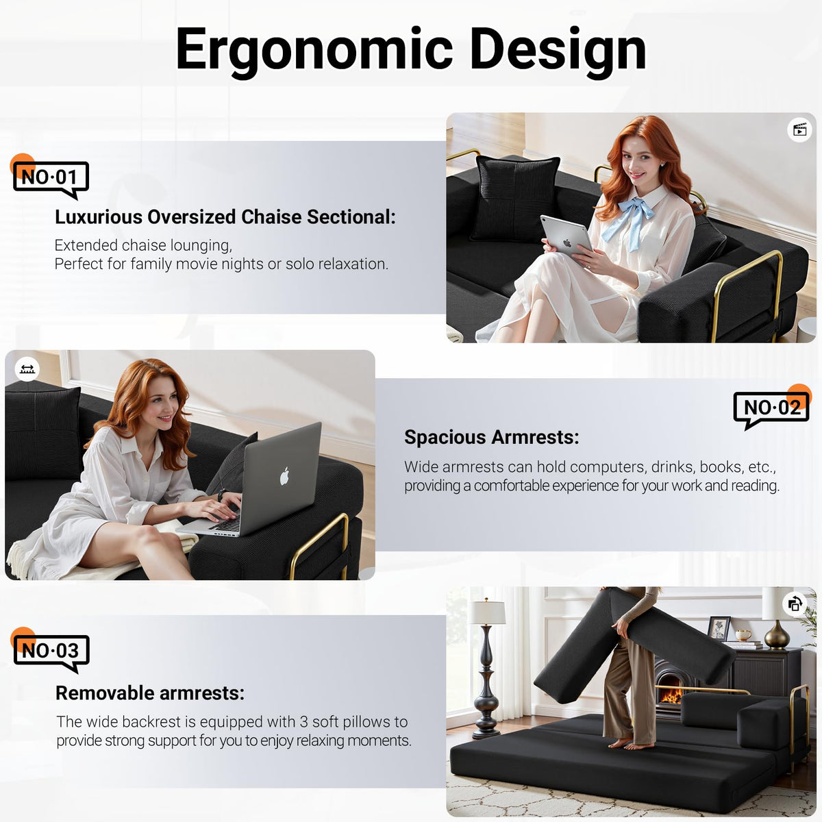 78" Convertible Futon Sofa Bed T65644