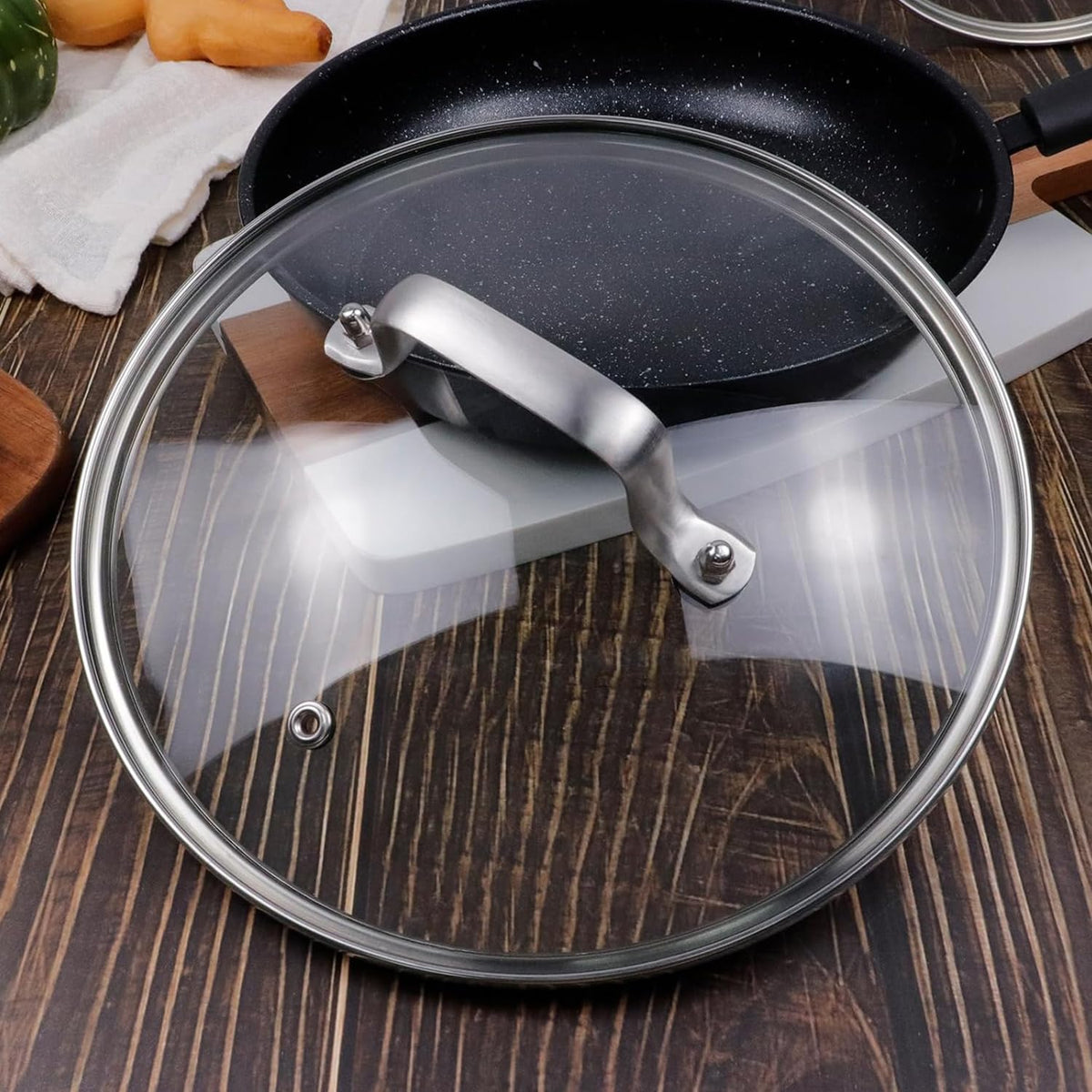 10 Inch Glass Lid for Cast Iron Skillet and Frying Pan F551599