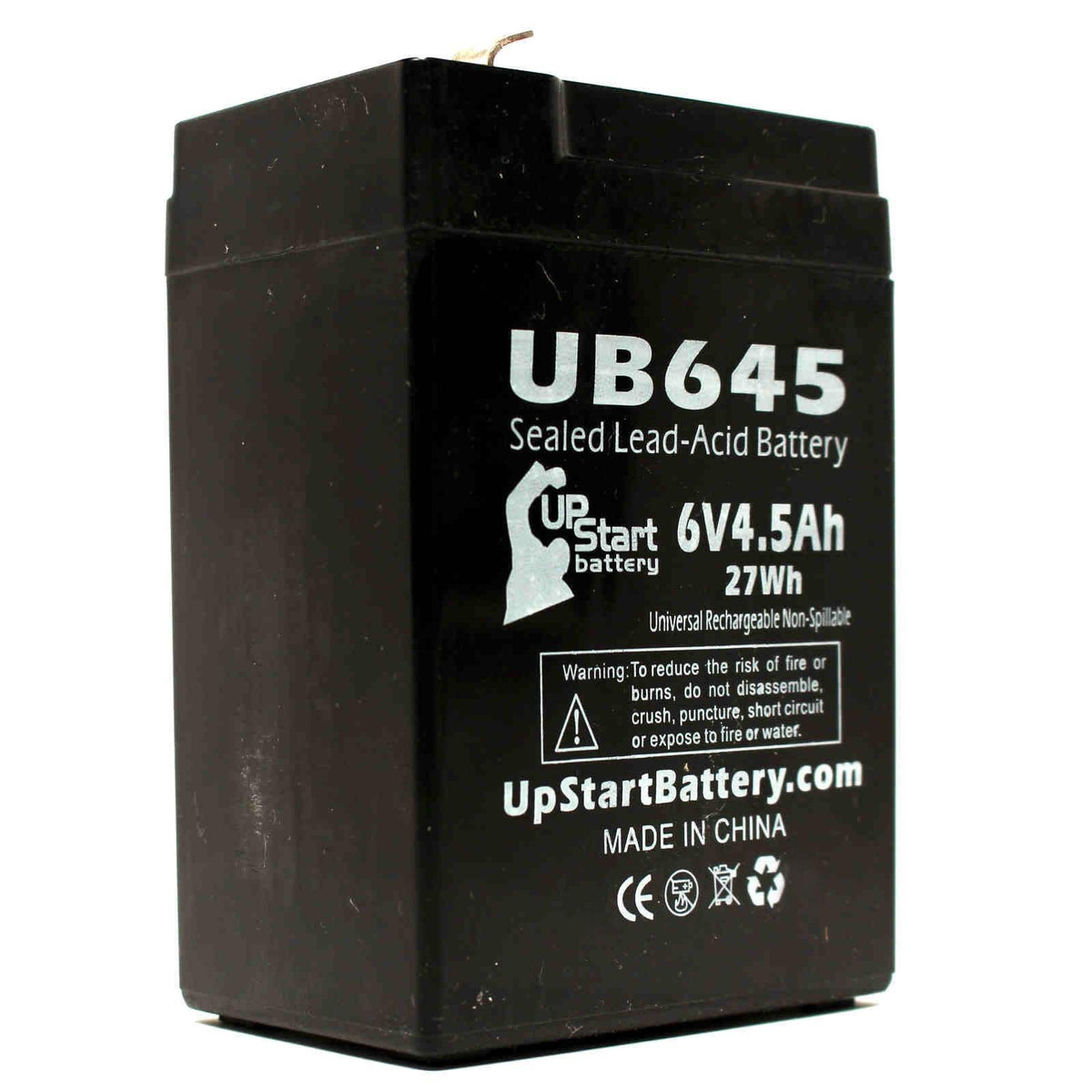 6V 4.5Ah Sealed Lead Acid AGM SLA Battery A847