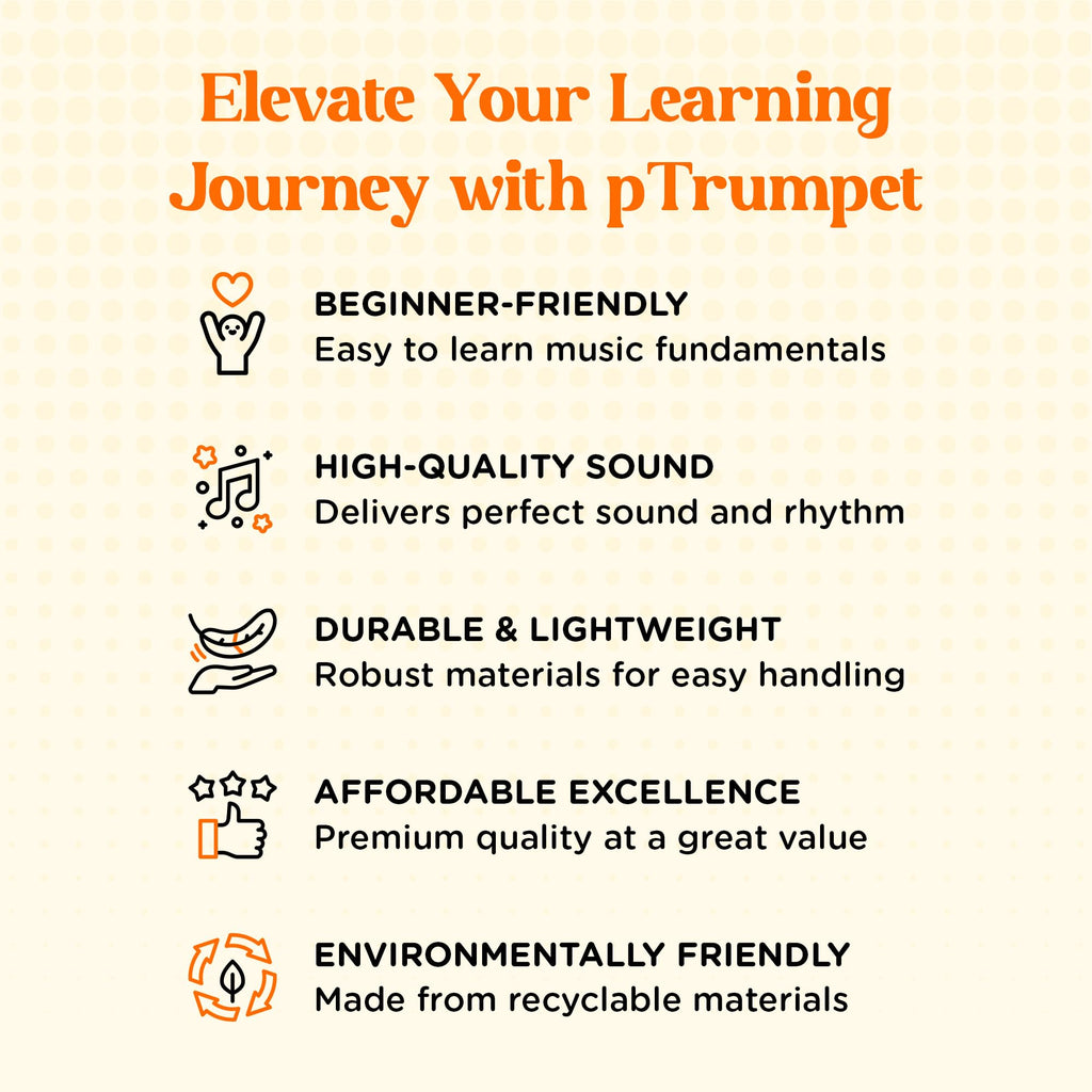 Bb Plastic Trumpet with 3C & 5C Mouthpieces and Carrying Bag S357