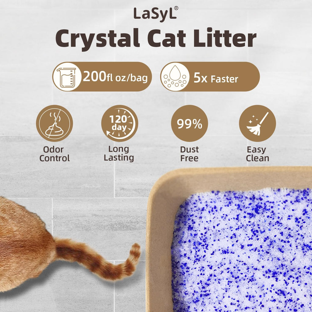 Crystal Cat Litter Silica Gel Non-Clumping Unscented 17.2 lb O73103