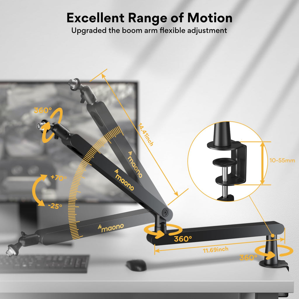 Wireless Gaming Microphone with Boom Arm M51070