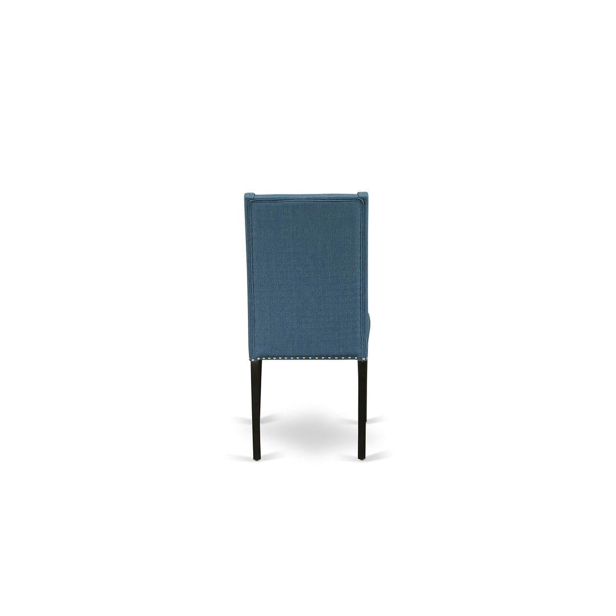 3 Piece Dining Table Set with 2 Blue Linen Fabric Chairs G73644