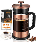 34 Ounce Stainless Steel French Press Coffee Maker N500588