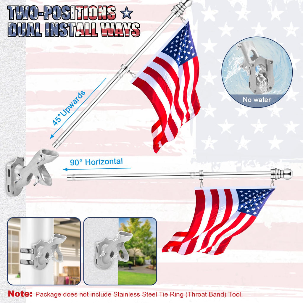 6 FT Stainless Steel Spinning Flag Pole N2580