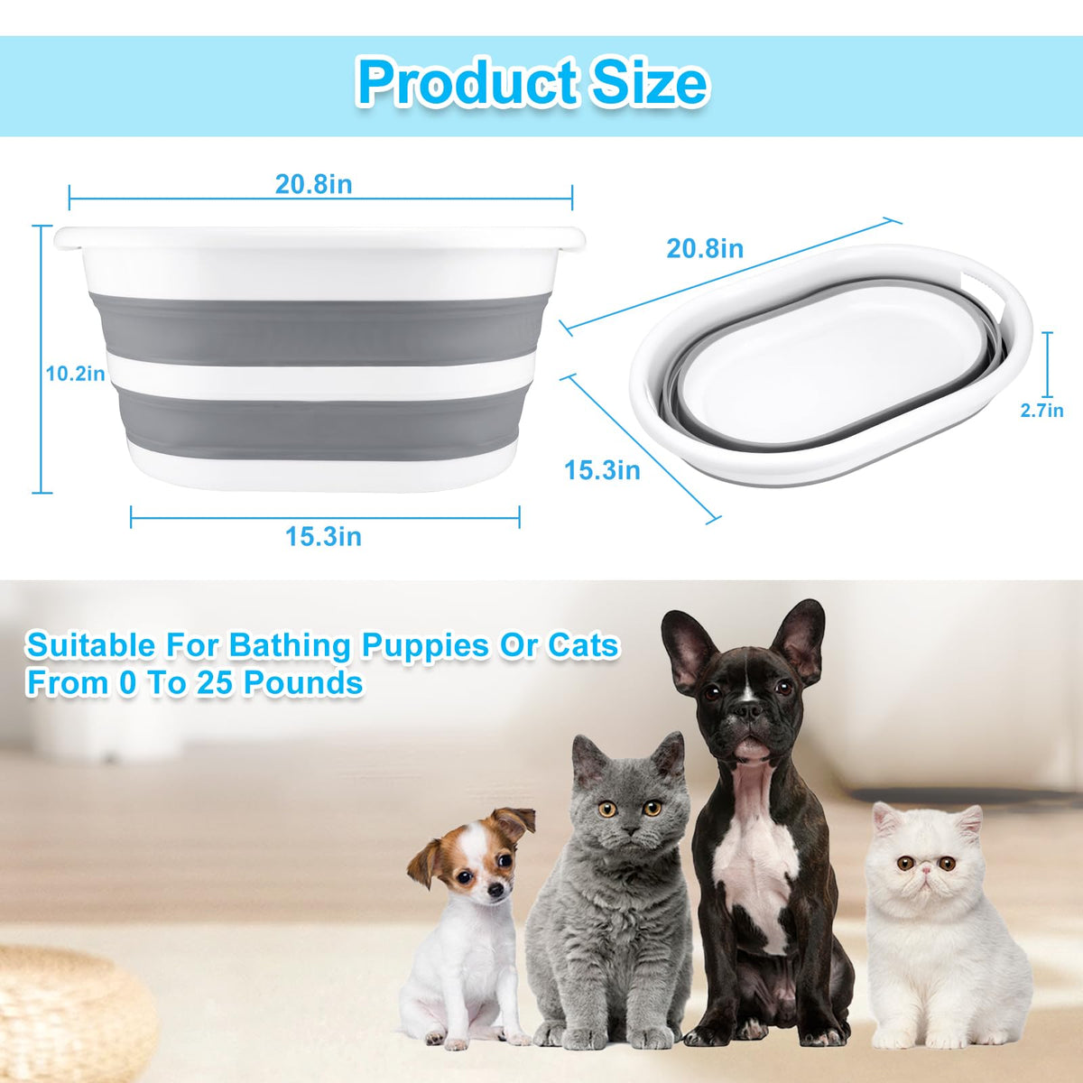 Collapsible Dog Bathtub P7230