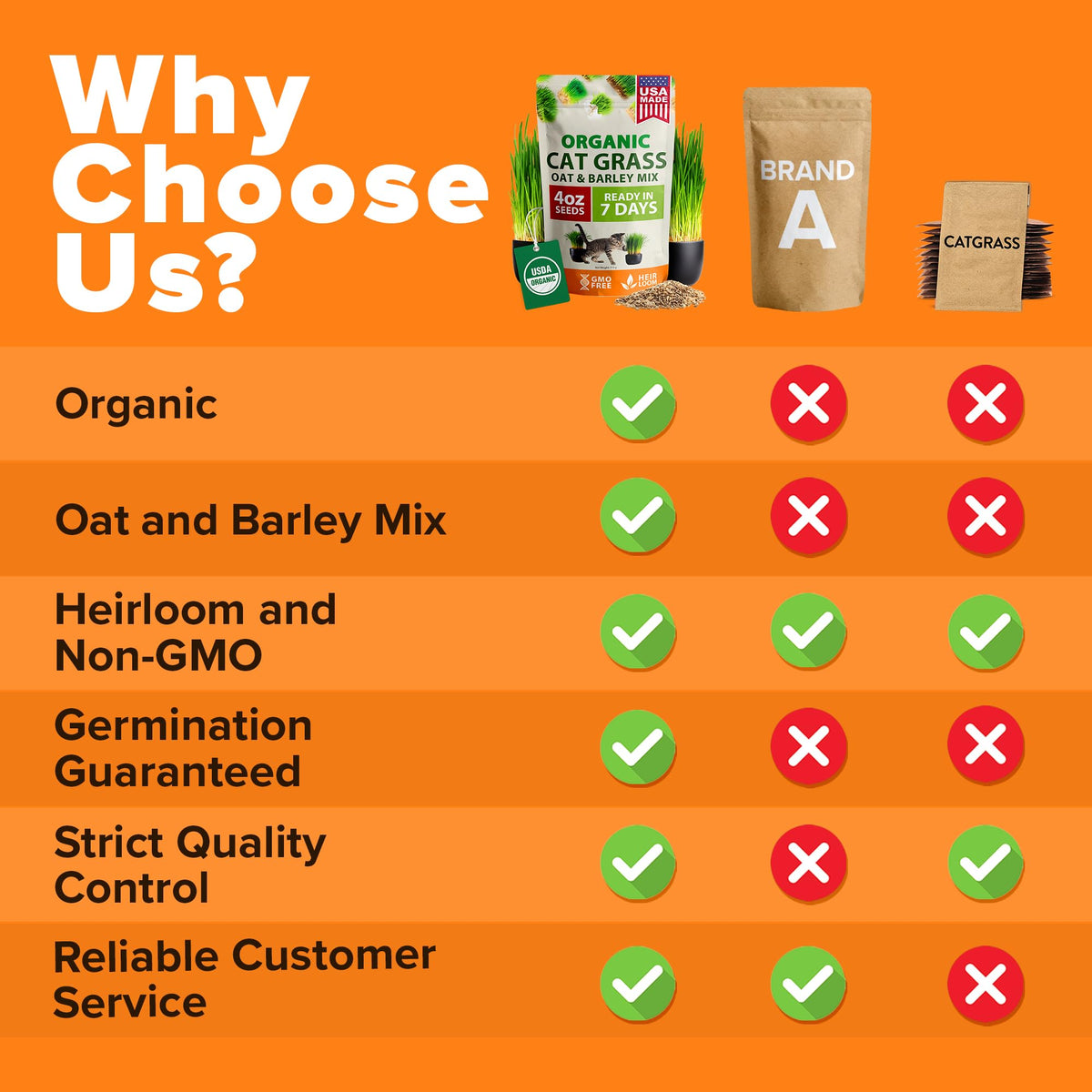 Organic Cat-Grass Seed Mix 4 oz J653340