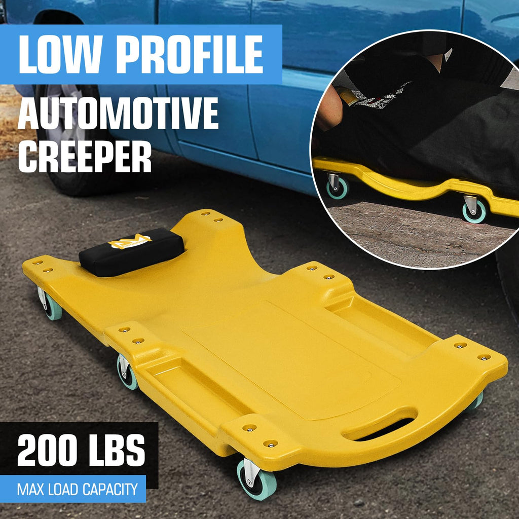 40 Inch Rolling Garage Creeper with Padded Headrest Y26657