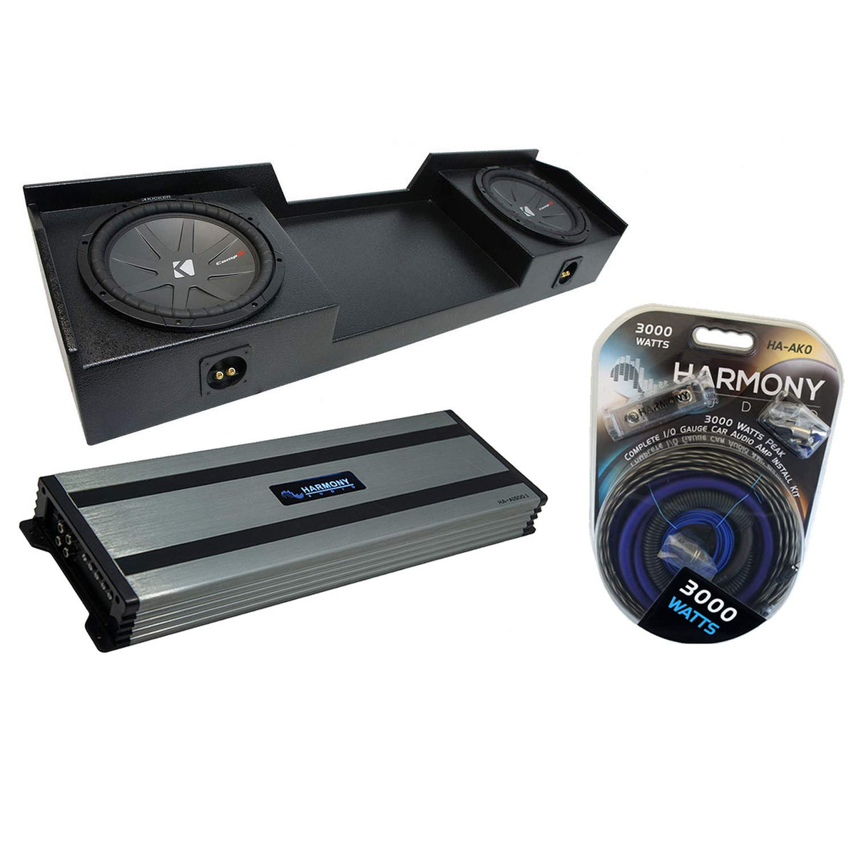 Dual 12" Sub Box and Amp Q87003