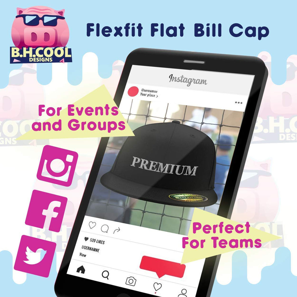 Flat Bill Fitted Hat T337