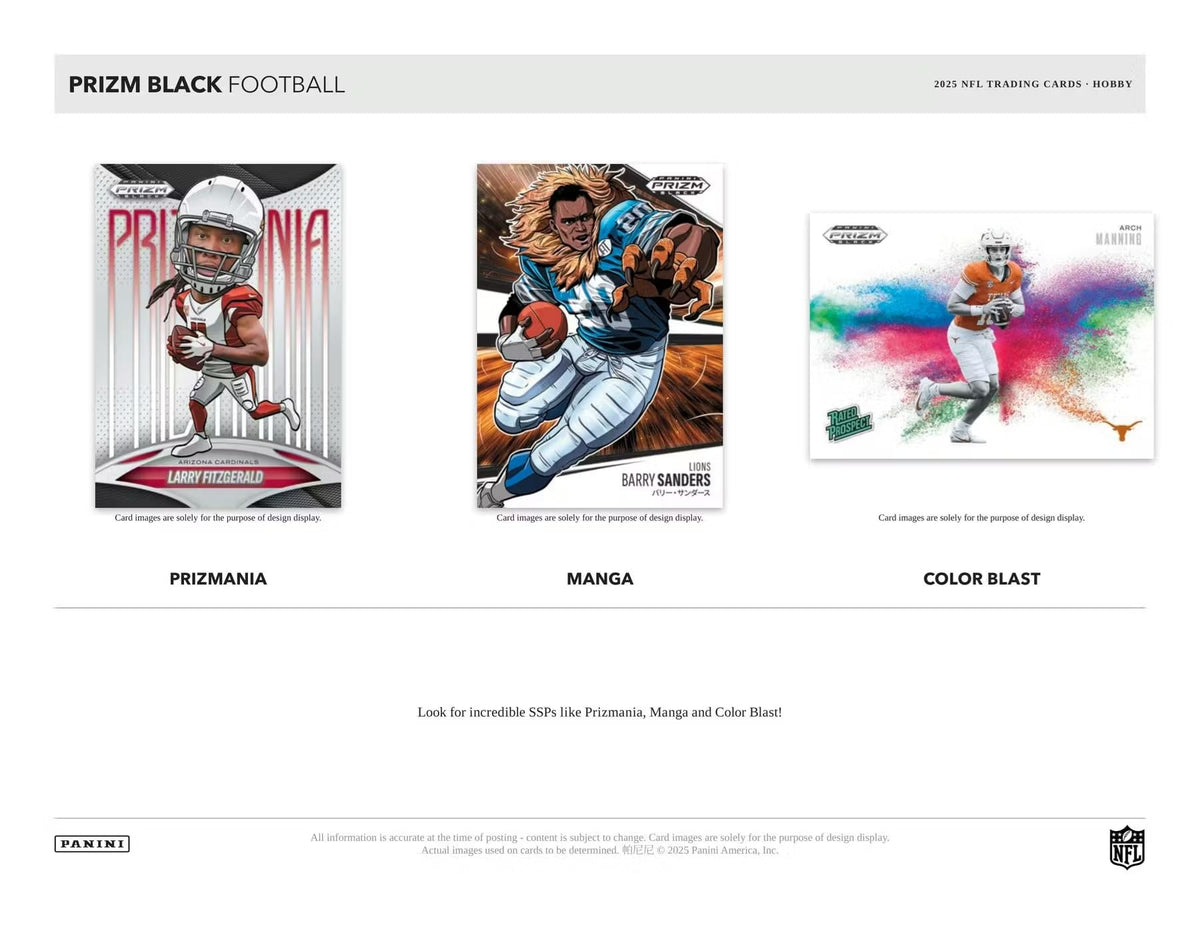 2025 Panini Prizm Black Football Trading Card Box U6082