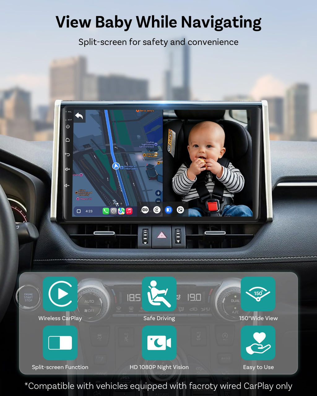 Baby Car Camera with HD Night Vision D70539