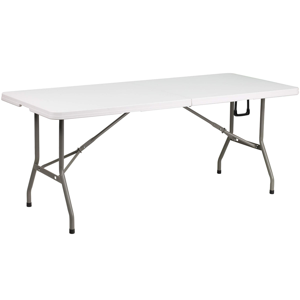 White 6-Foot Bi-Fold Plastic Folding Table Q995