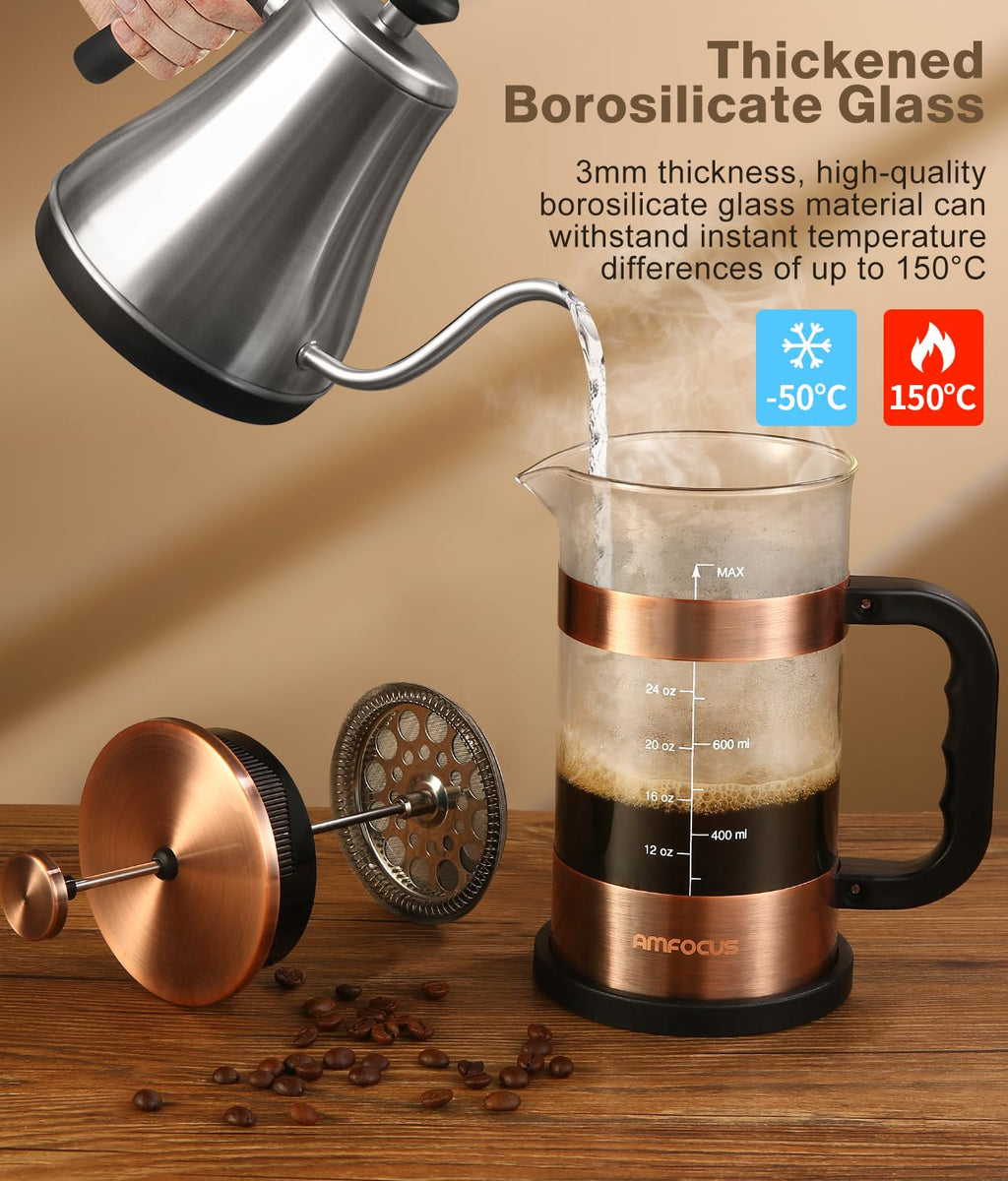 34 Ounce Stainless Steel French Press Coffee Maker N500588