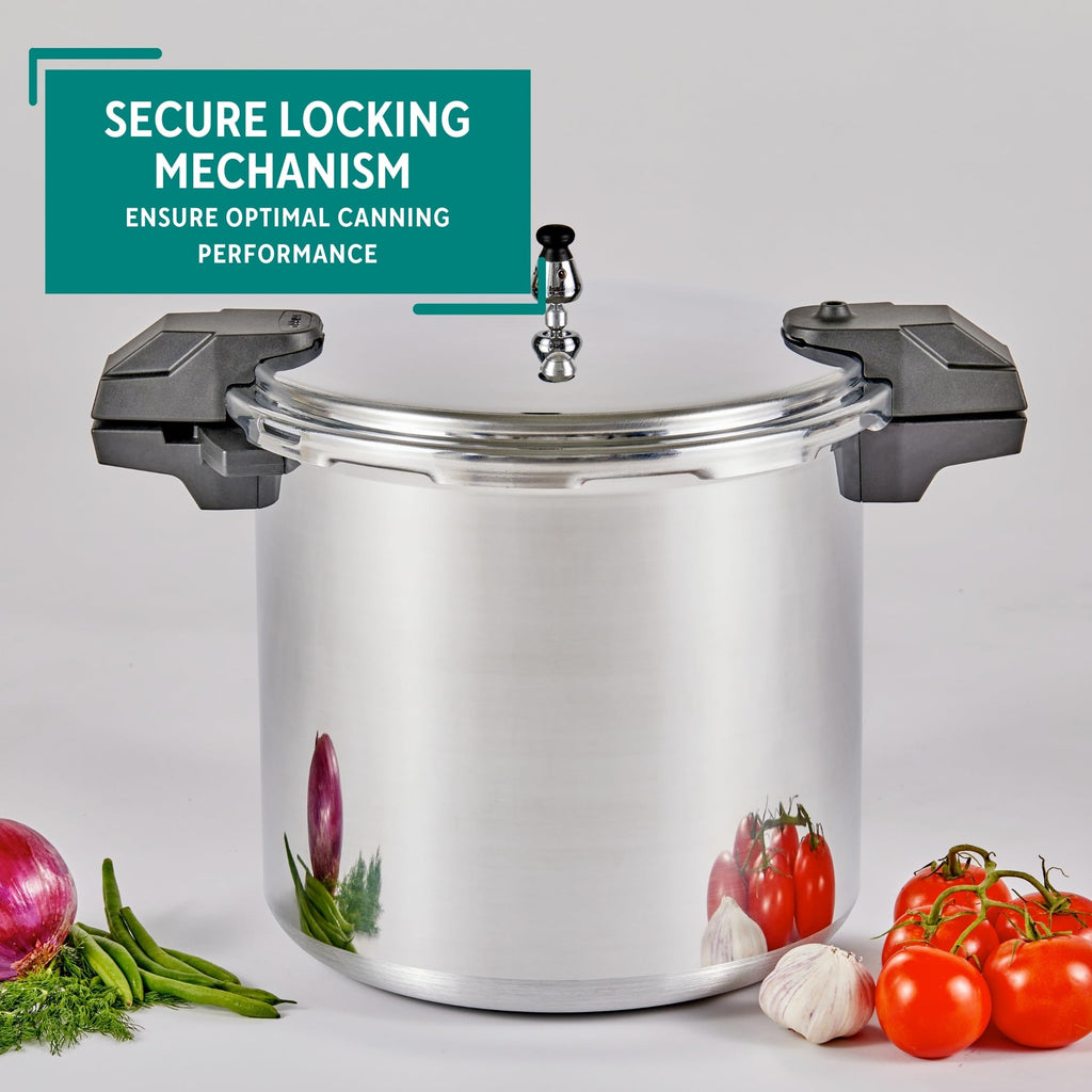 Polished Aluminum 22-Quart Pressure Cooker Z165120