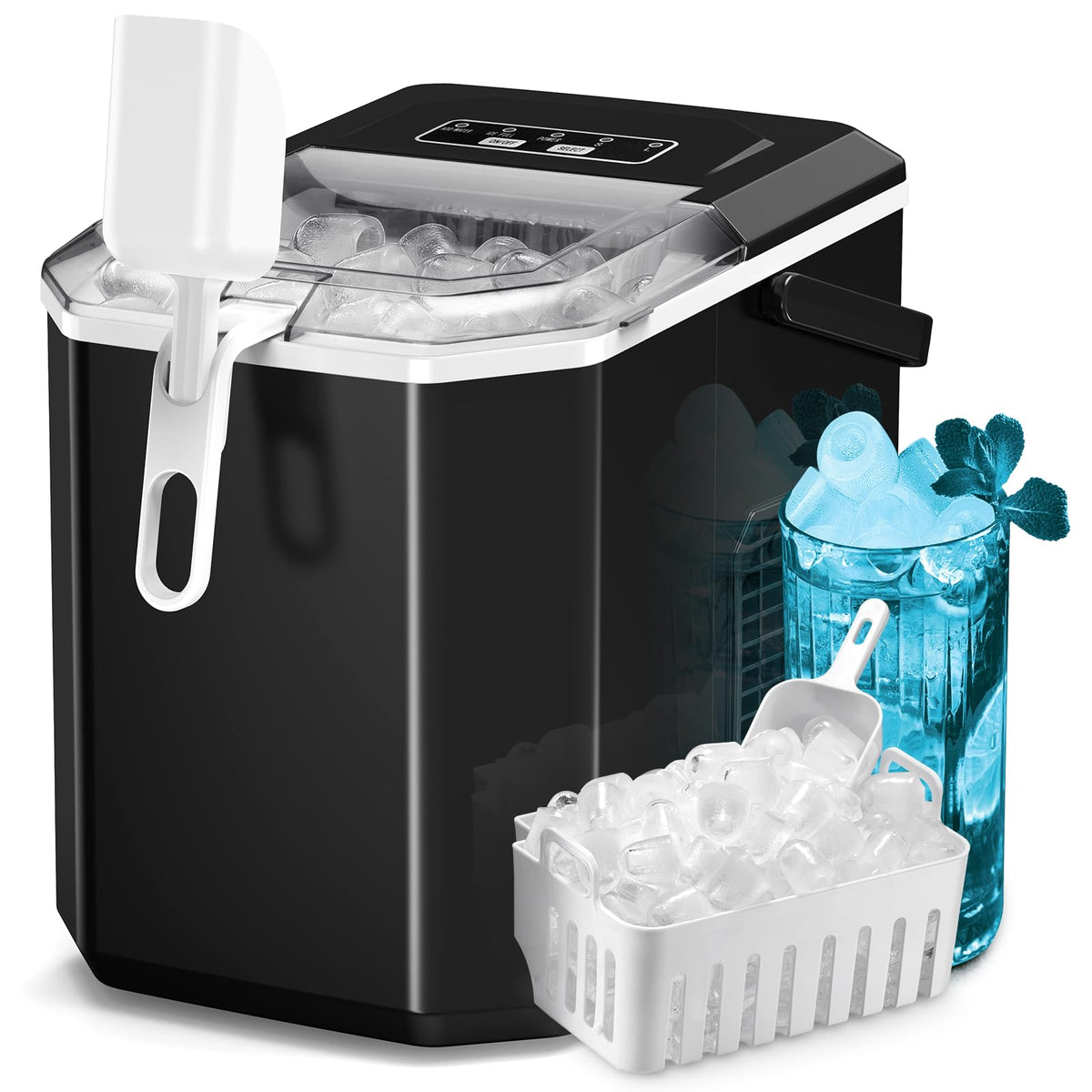 Black 26Lbs/24H Countertop Ice Maker U10103