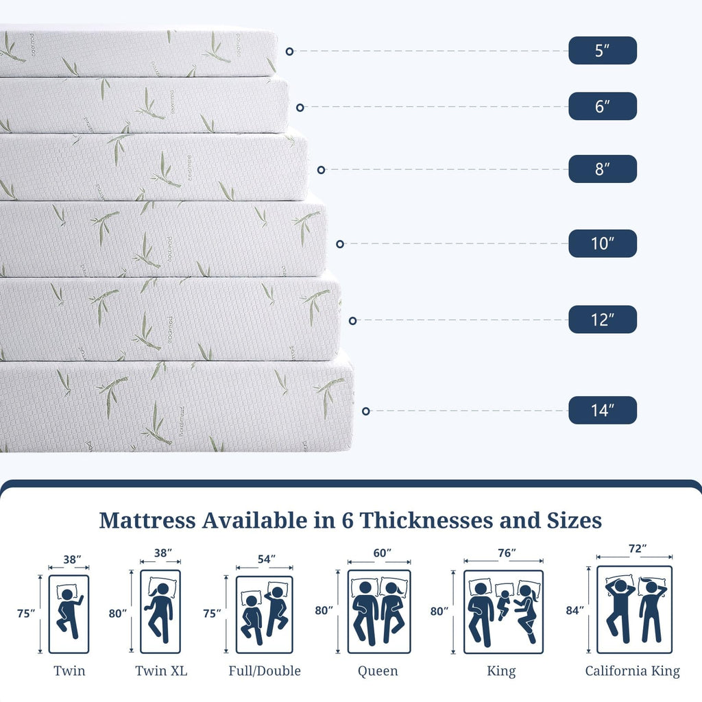 5 Inch Gel Infused Memory Foam Mattress B976