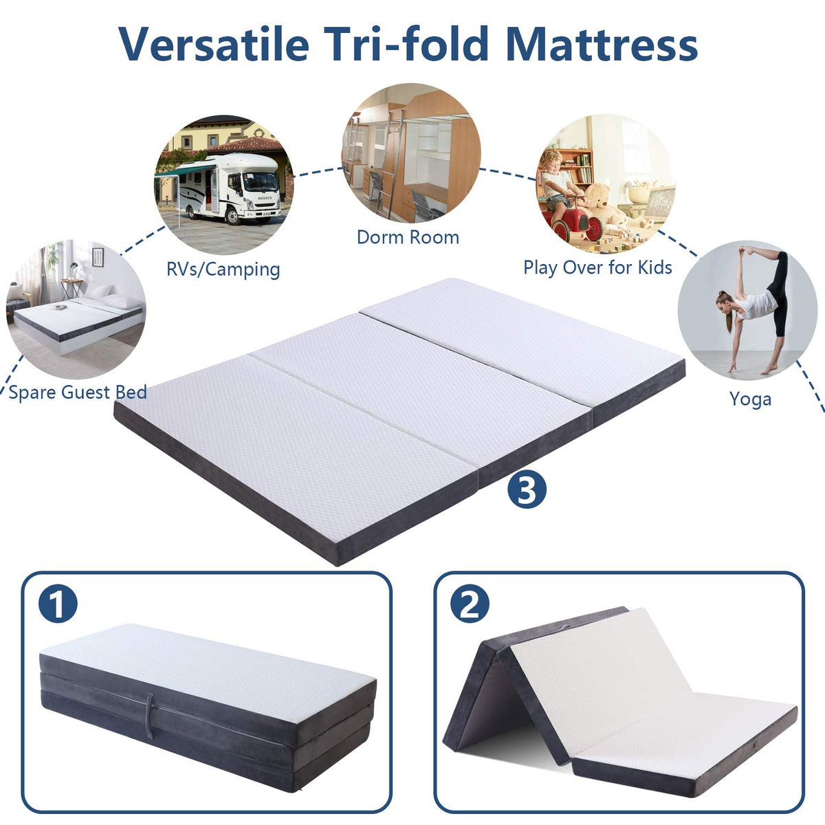 4 Inches Folding Foam Mat T34500