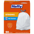 13G Tall Kitchen Trash Bags, White, Unscented, 90ct X524